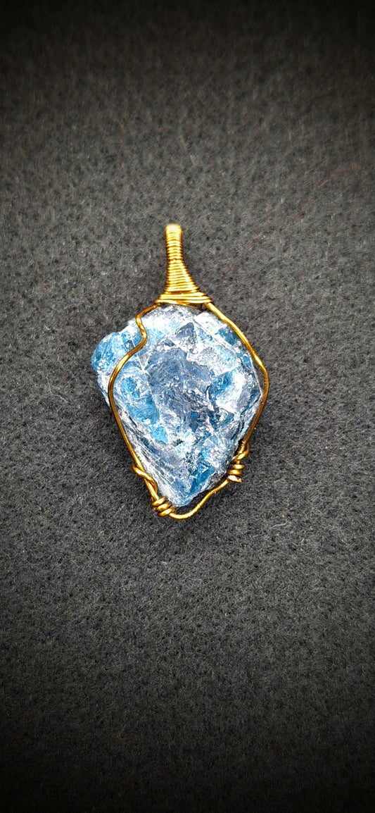 Raw blue apatite