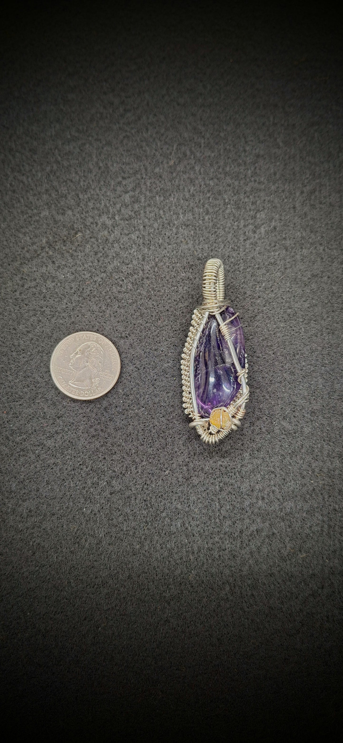 Meta amethyst pendant