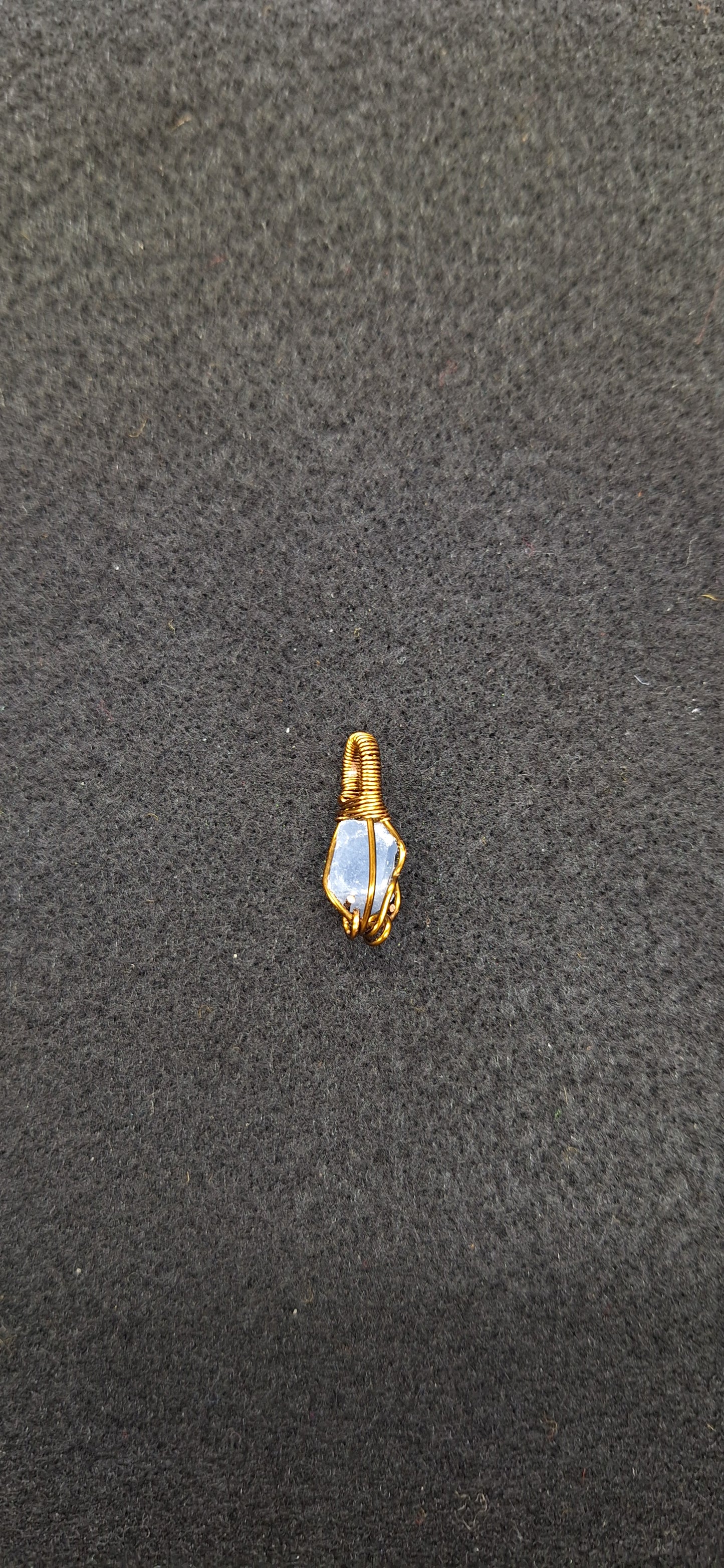Blue calcite pendant