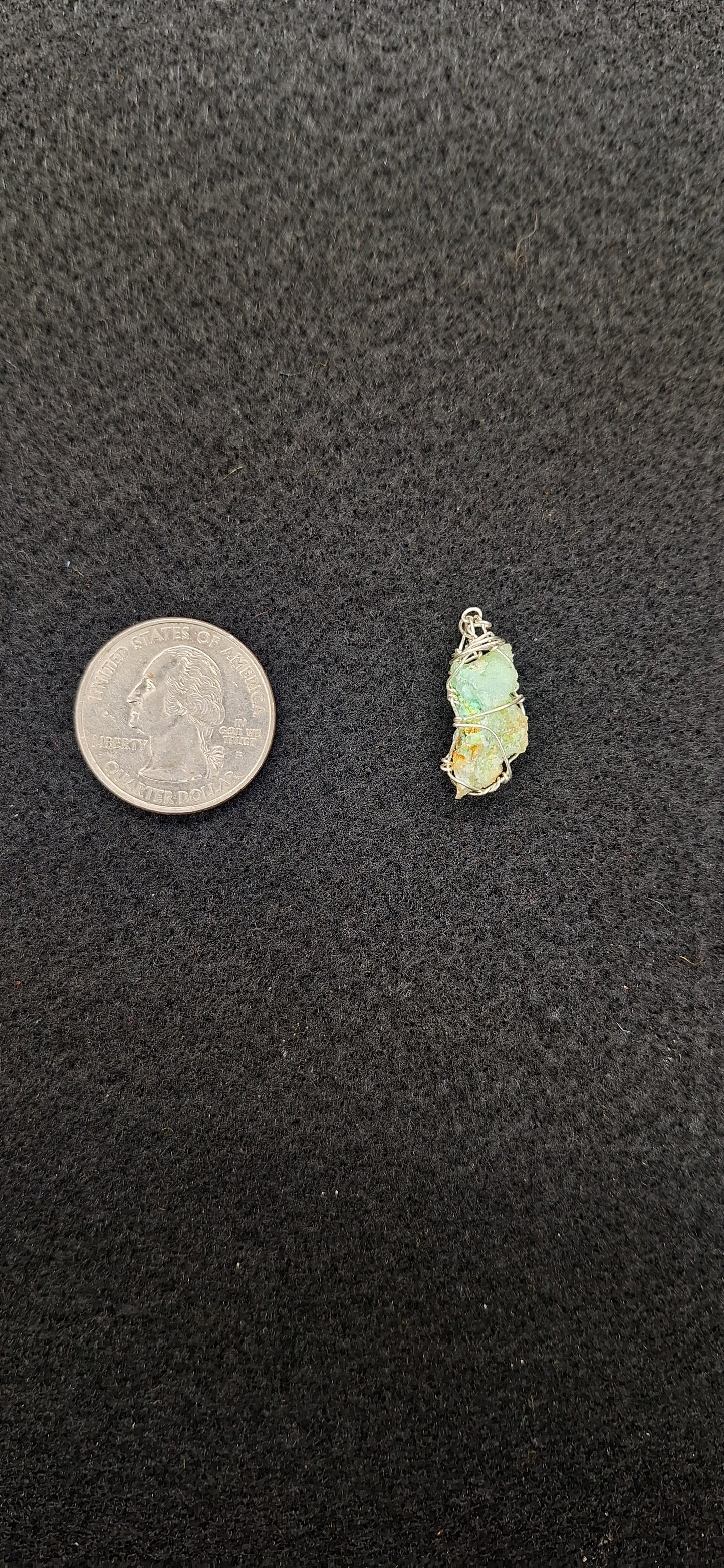 Raw smithsonite pendant