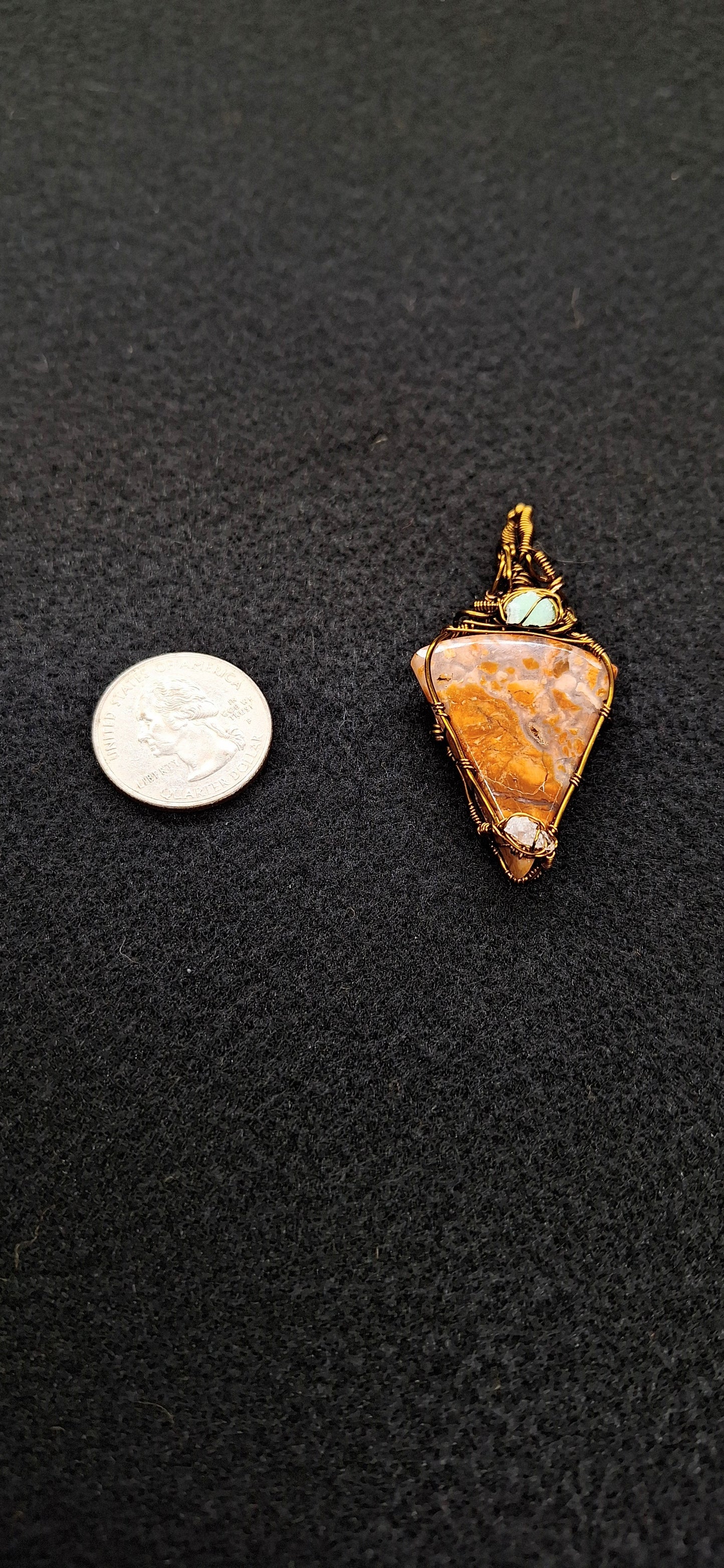 Meta red agate pendant