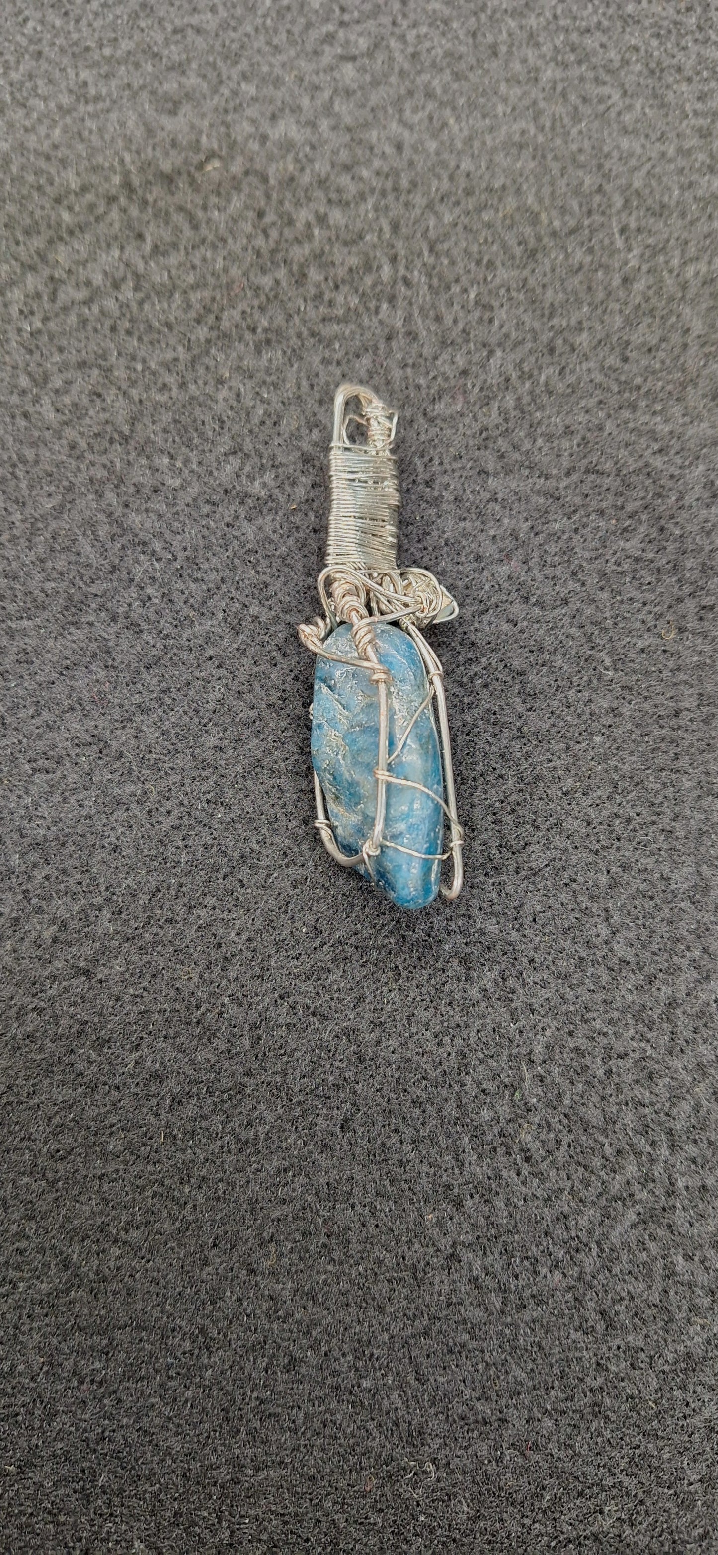 Meta blue apatite pendant