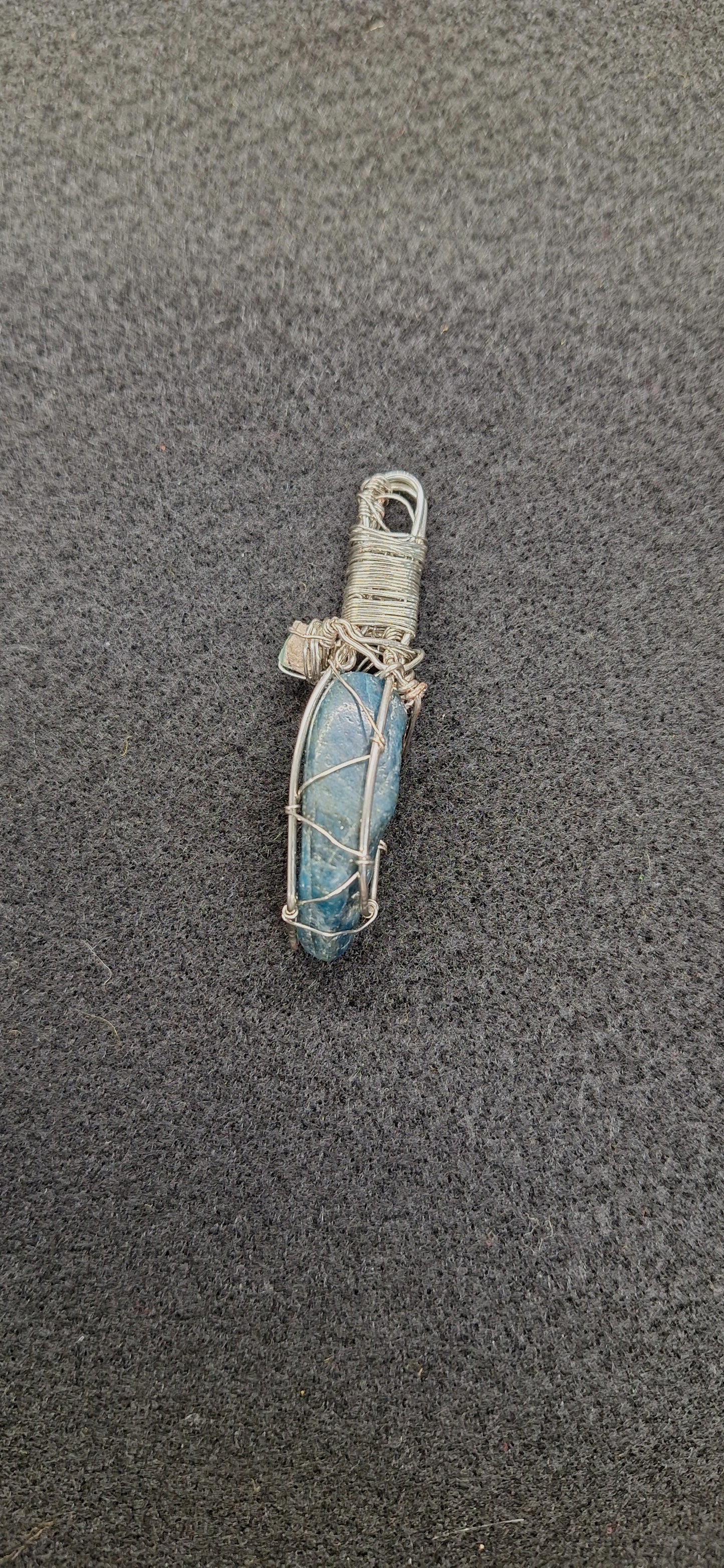 Meta blue apatite pendant