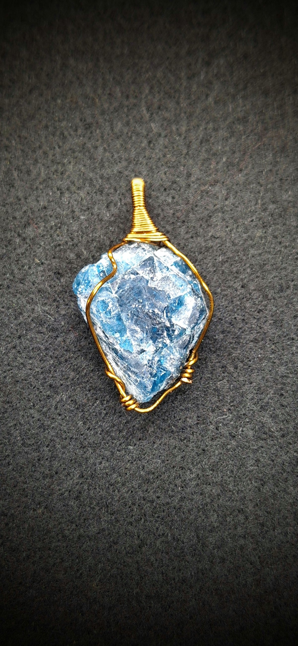 Raw blue apatite