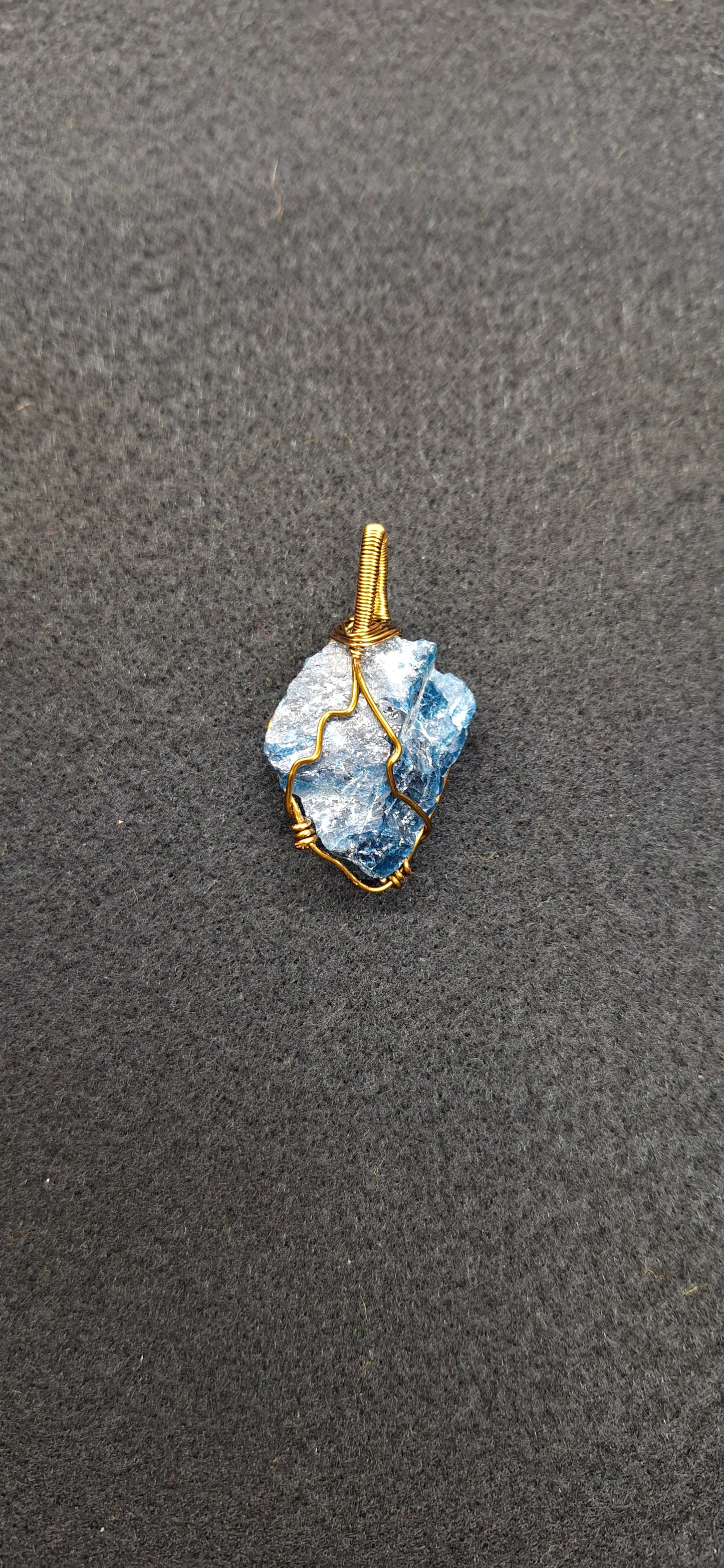 Raw blue apatite