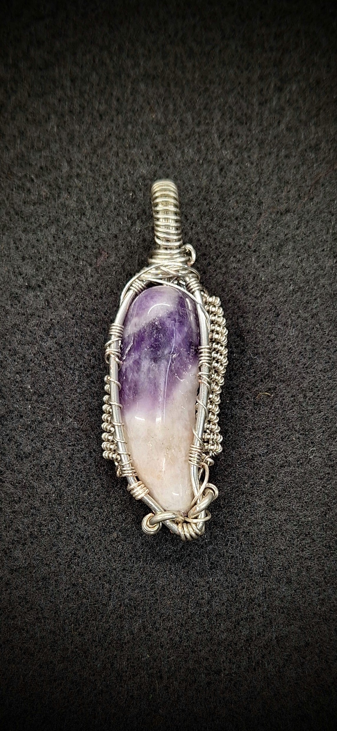 Chevron amethyst pendant