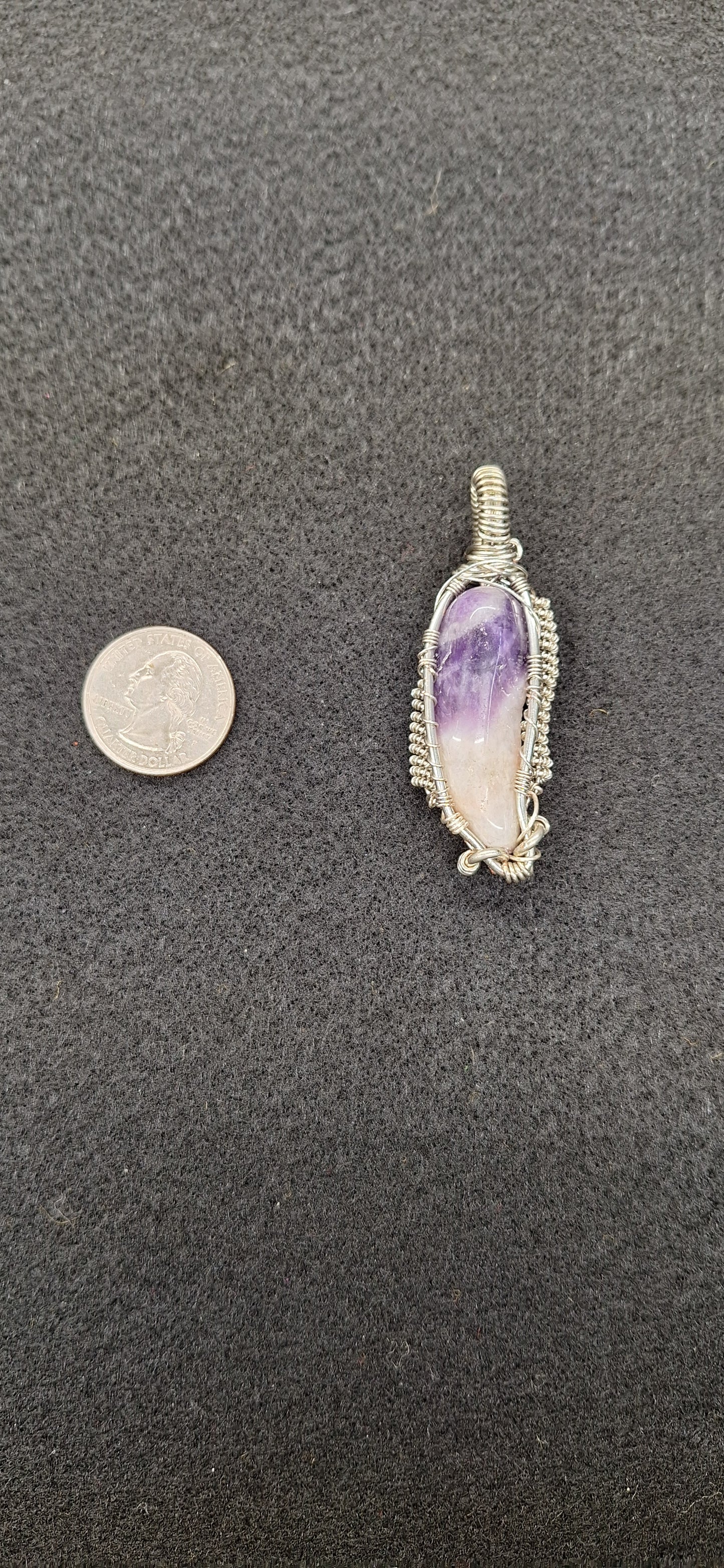 Chevron amethyst pendant