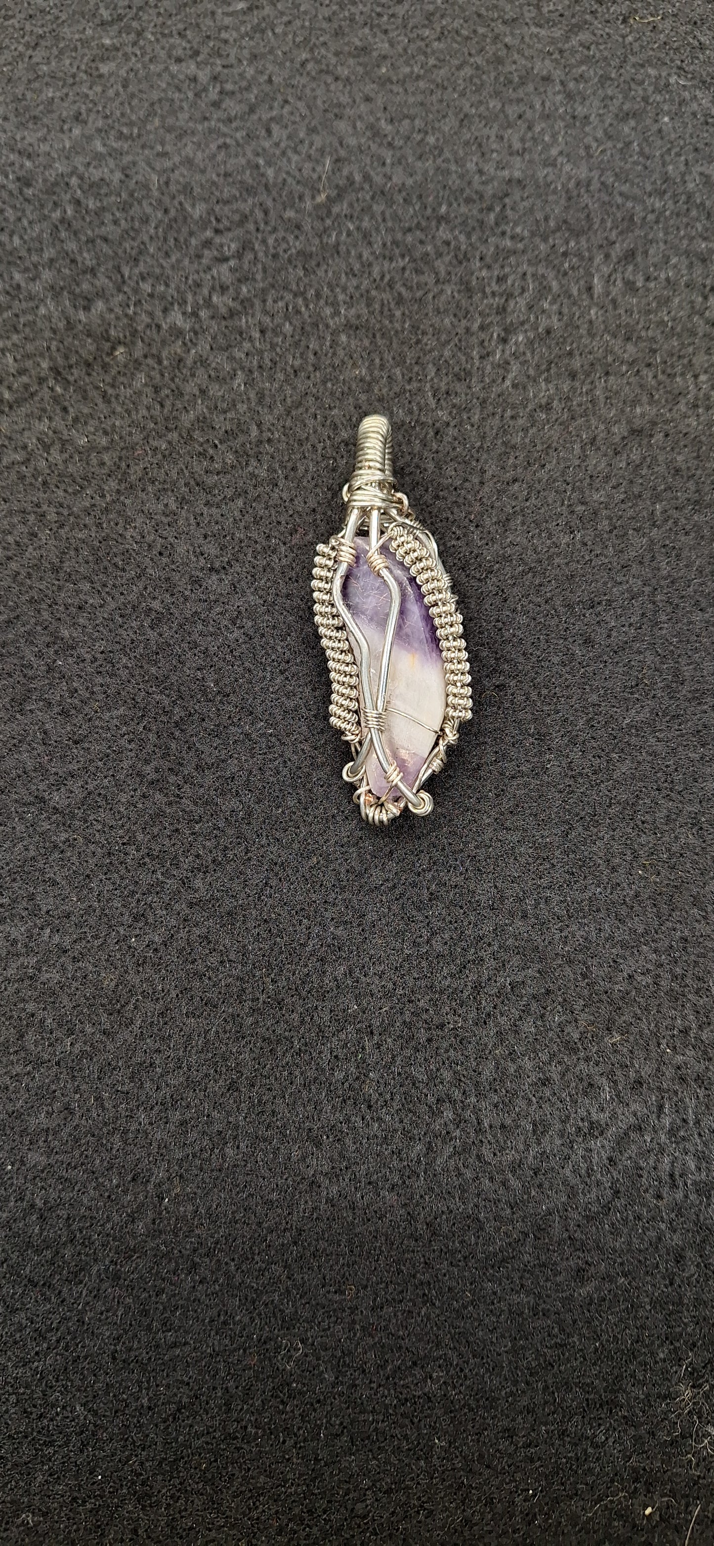 Chevron amethyst pendant