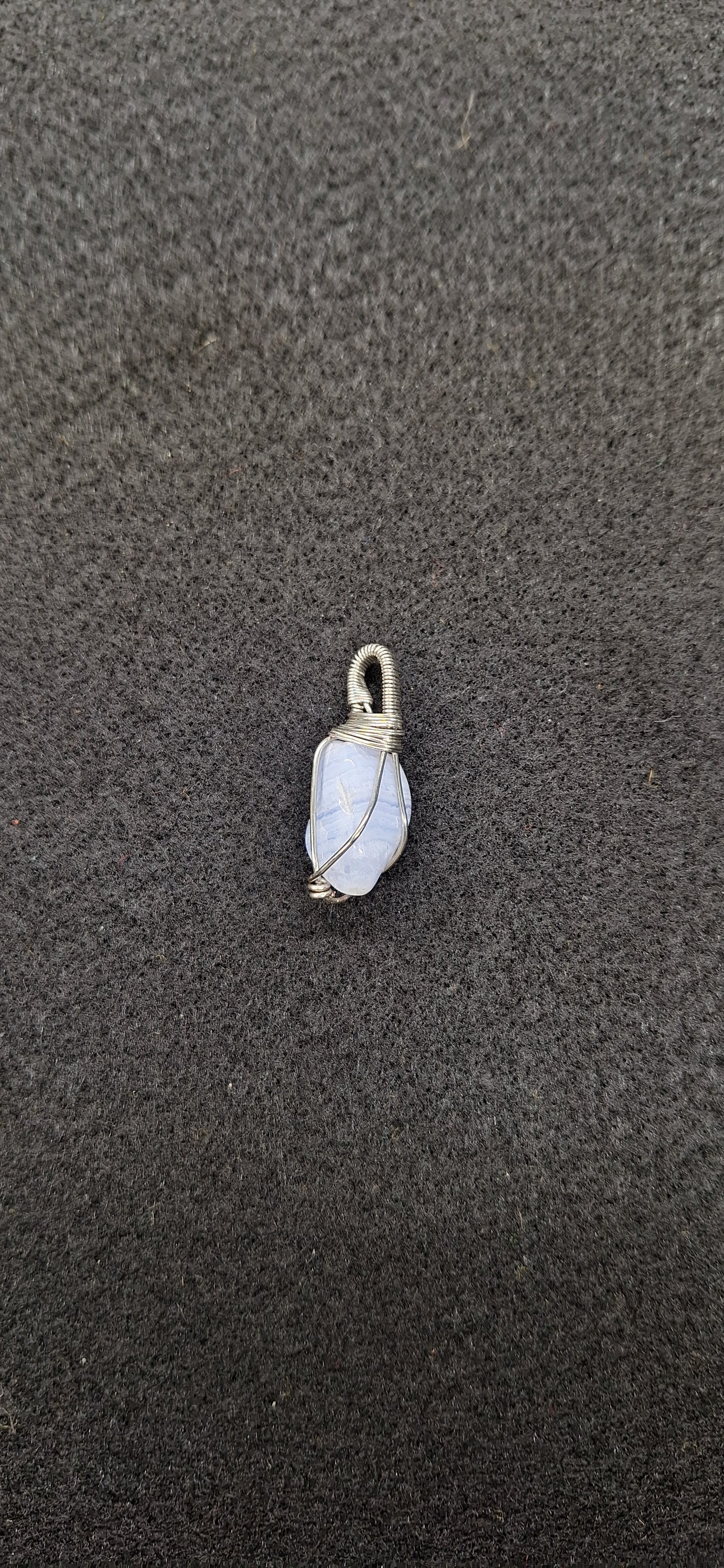 Blue laced agate pendant